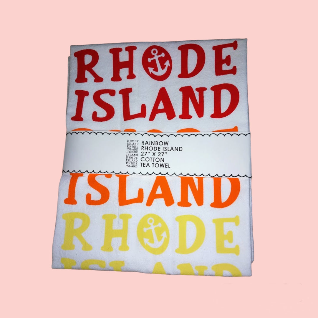 Tea Towel RI Rainbow