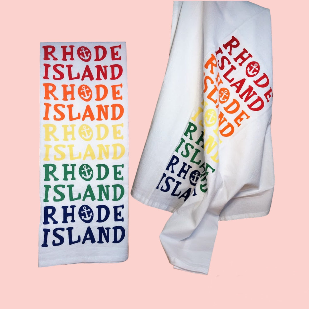 Tea Towel RI Rainbow