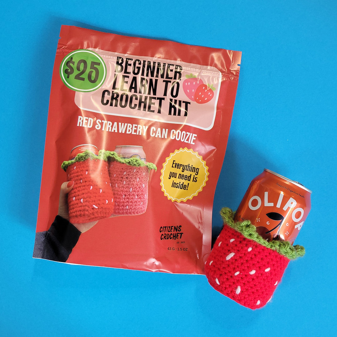 Crochet Kit Coozie Red