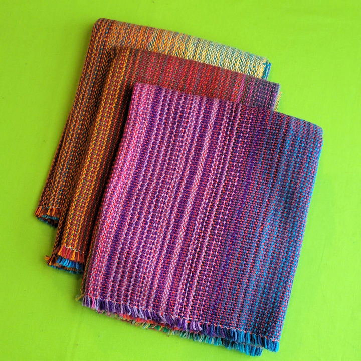 Tea Towel Woven Rainbow