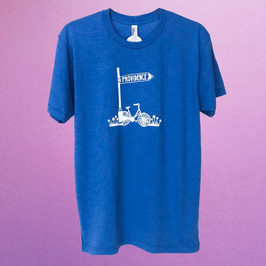 T-Shirt Mens PVD Bike blue