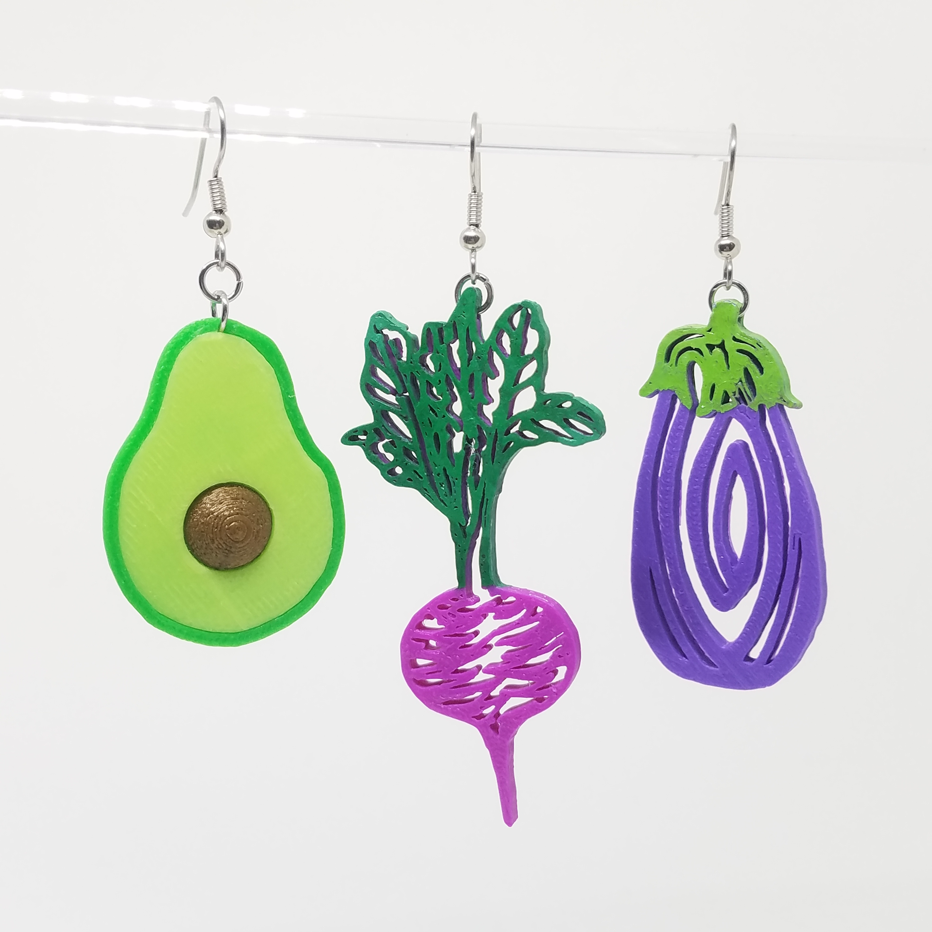 Colored Pencil Dangles Hypoallergenic Earrings for Sensitive Ears Made with Plastic Posts Red