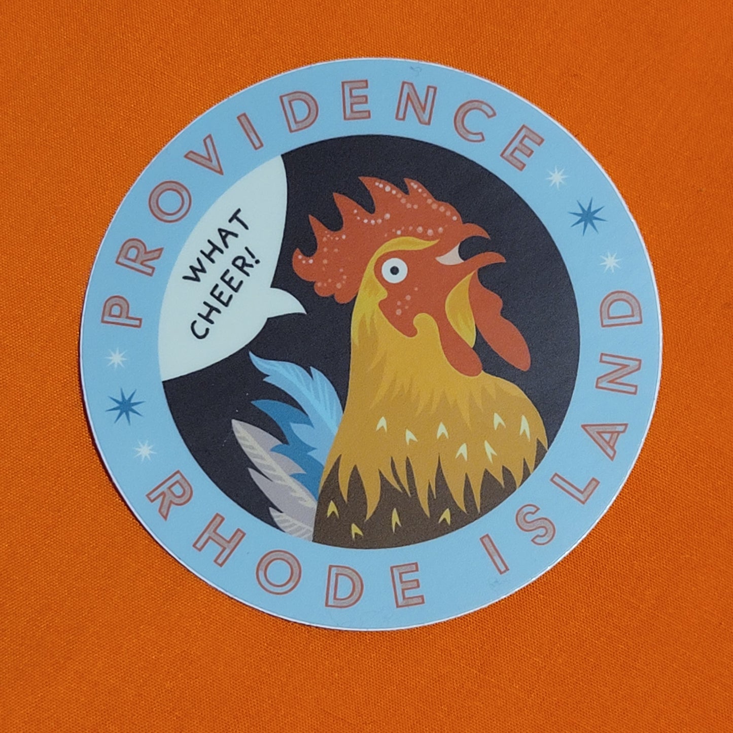 Sticker What Cheer Rooster