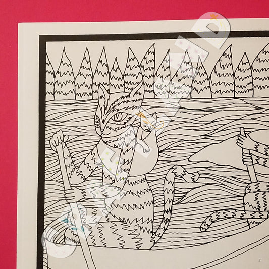 Coloring Book Cooperation Cats