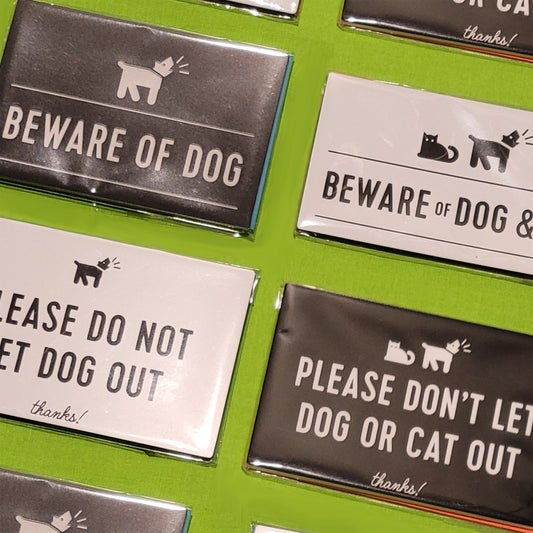 Sign Dog/Cat Beware Bk