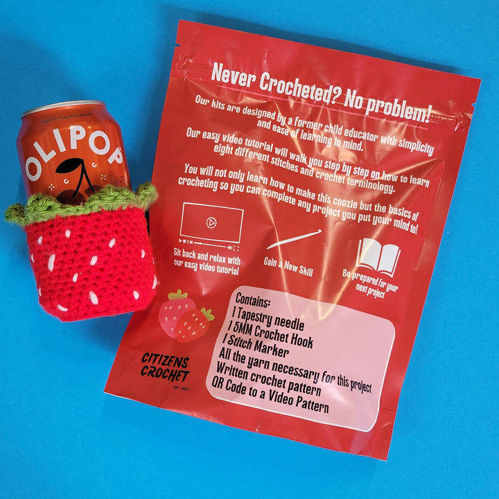 Crochet Kit Coozie Red