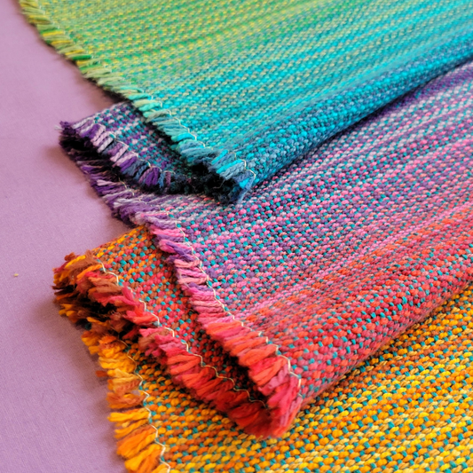 Tea Towel Woven Rainbow