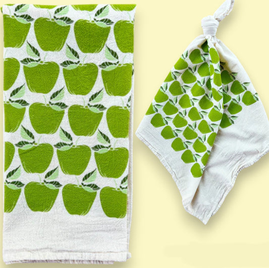 Tea Towel Green Apple