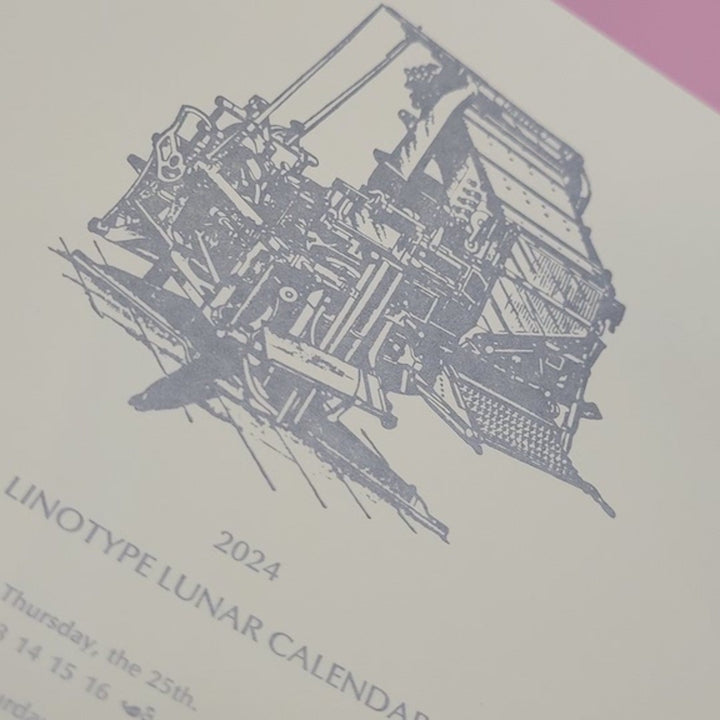 Lunar Linotype Calendar