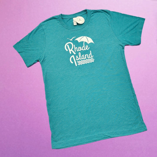 T-Shirt Mens RI Umbrella teal