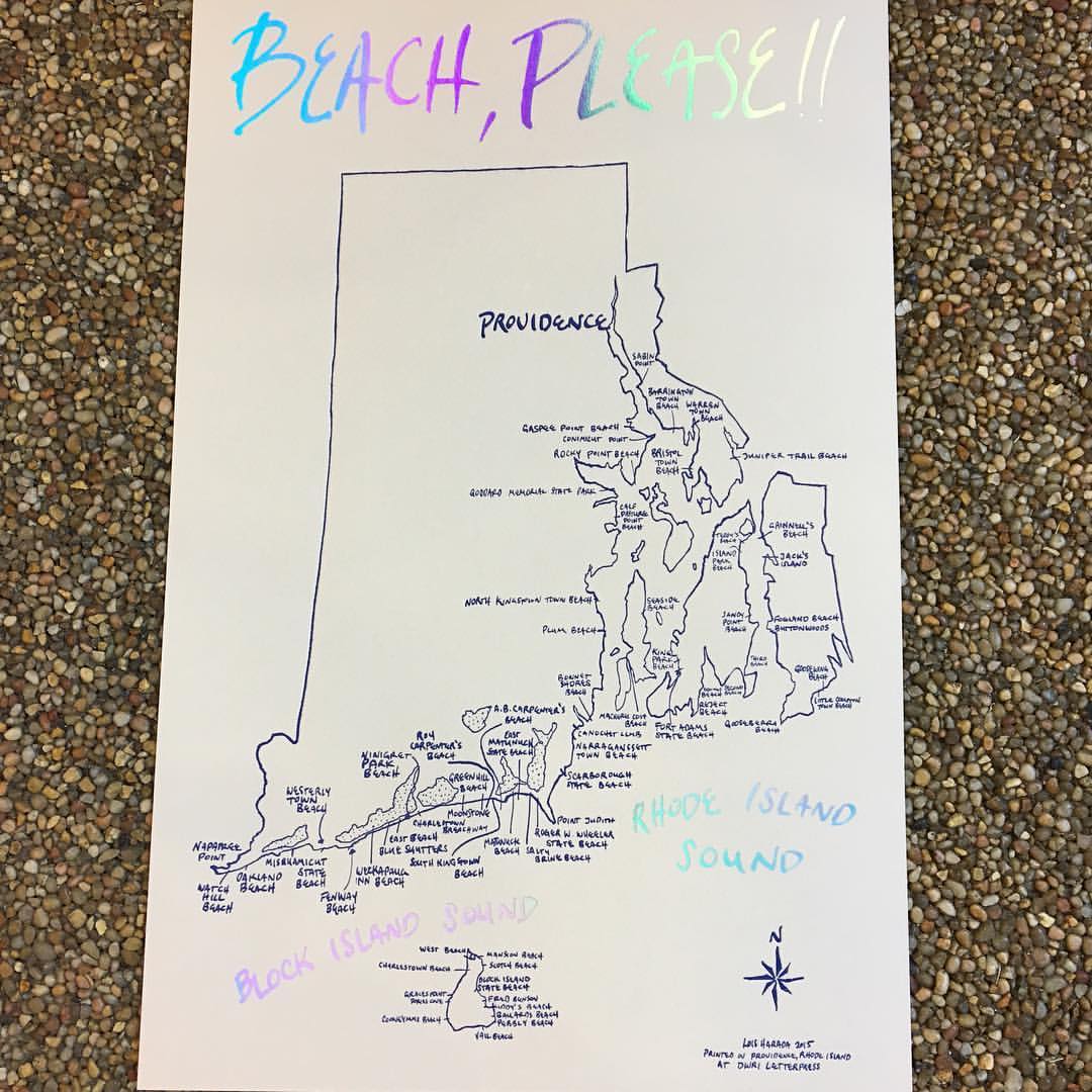 Beach Please! Rhode Island Print