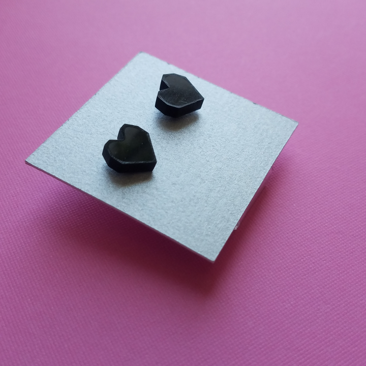 Acrylic Heart Stud Earrings