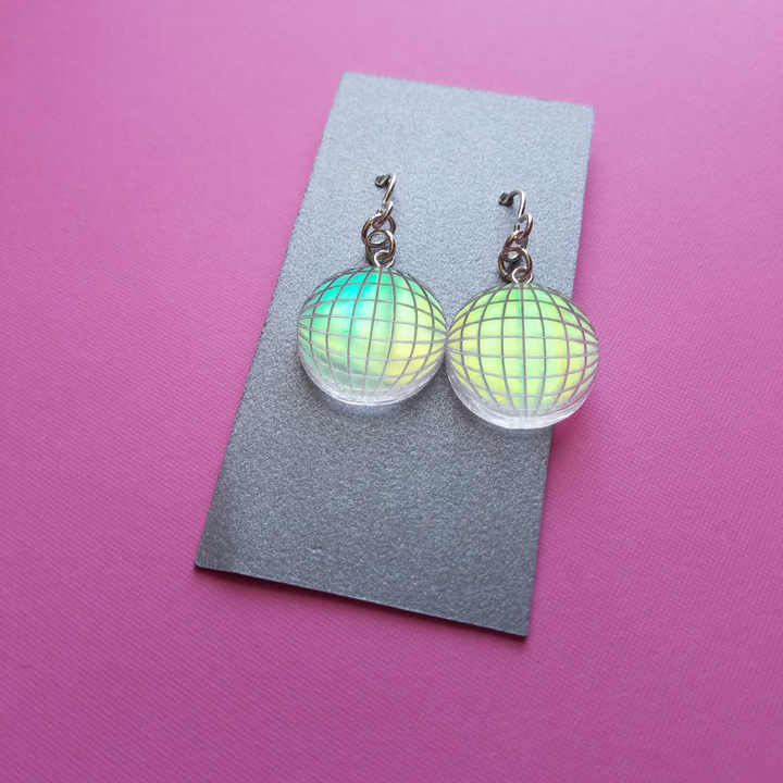 Acrylic Disco Earrings