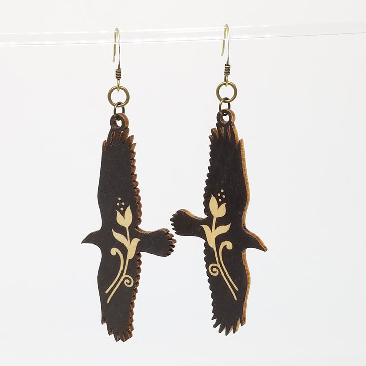 Little Gold Fox Wooden Earrings