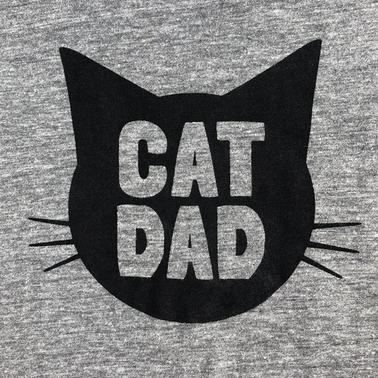T-Shirt Mens Cat Dad gray