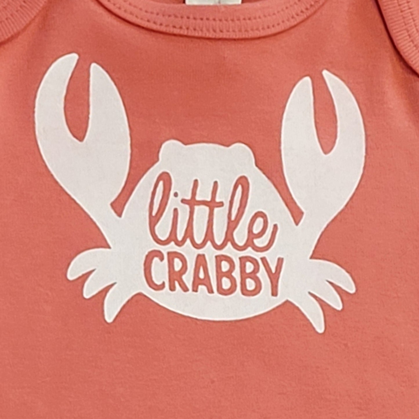 Onesie Little Crabby peach