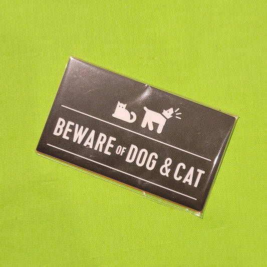 Sign Dog/Cat Beware Bk