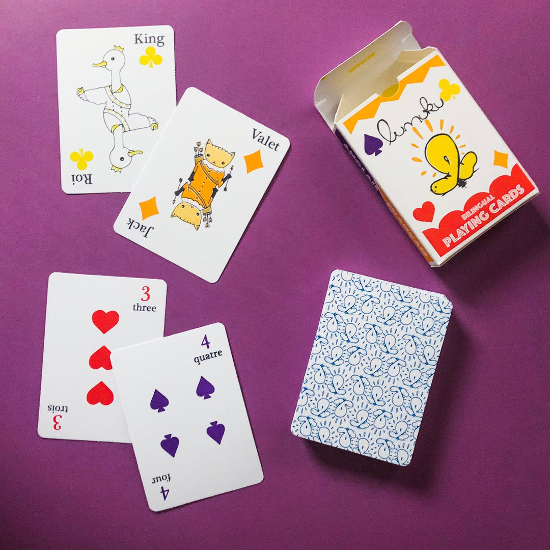 English-French Bilingual Playing Cards