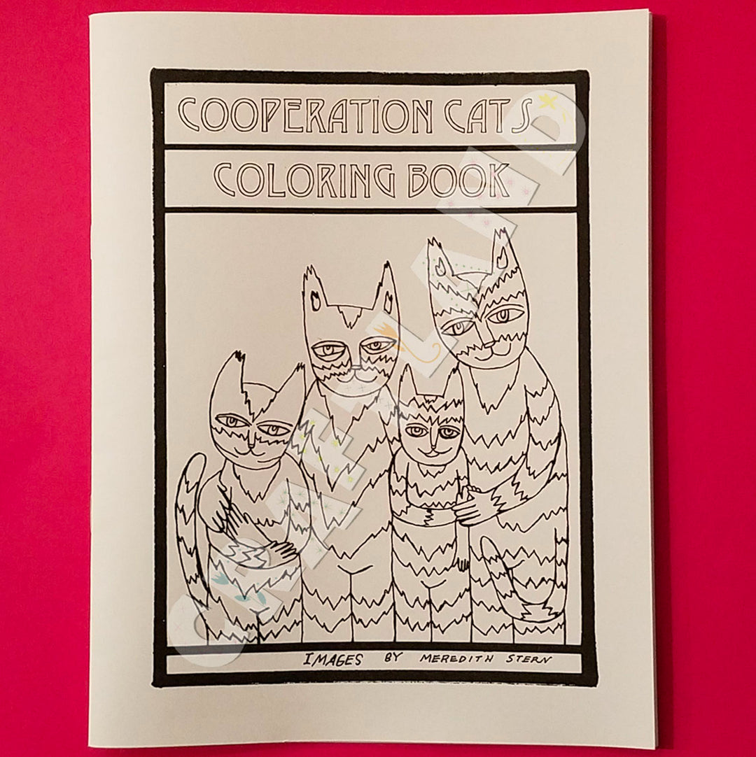 Coloring Book Cooperation Cats